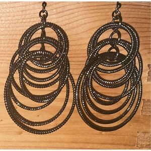 Lia Sophia Chandelier Circle Chrome Voltage Earrings